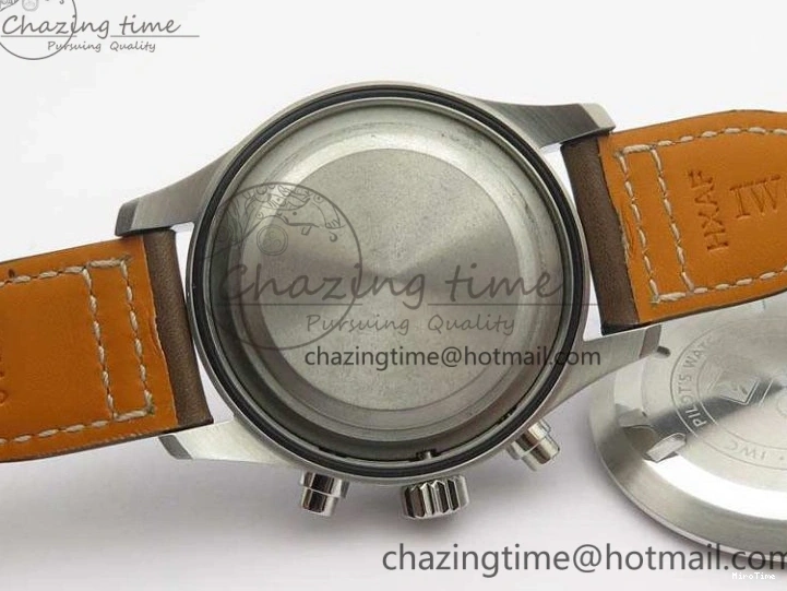 MIROTIME 0301 Pilot Chrono 20th ZF 1:1 Best Edition Black Dial On Brown Leather Strap A ZeroBulk 7236